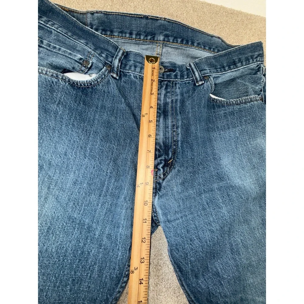 Levi's 505 Regular Fit Jeans Mens 38x29 Blue Denim Stretch Mid Rise Medium Wash